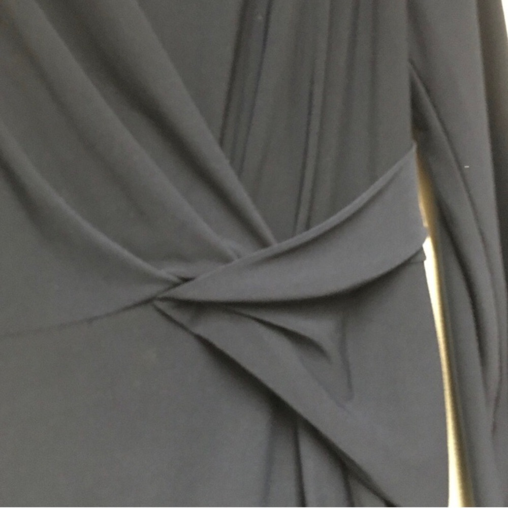 Vince Camuto Beaded Draped Stretch Gown 14 Navy Blue Elegant Formal Gala Wedding - Picture 6 of 14